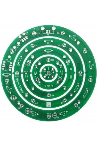 NO BRAND Brad de Crăciun animat 3D cu LED-uri, AVT1988 PCB+ uP