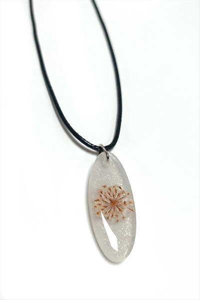 SORA GROUP Sultanotu Flower Oval Epoxy Necklace