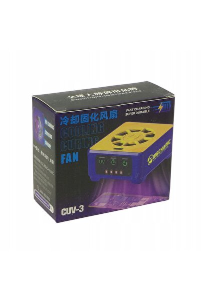 NO BRAND Lampă UV CUV-3 Mechanic cu ventilator, USB-C, baterie de 800 mAh