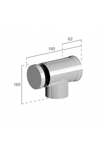NO BRAND Kolano plastic coaxial cu diametrul de inspecție de 60/100 mm RICOM