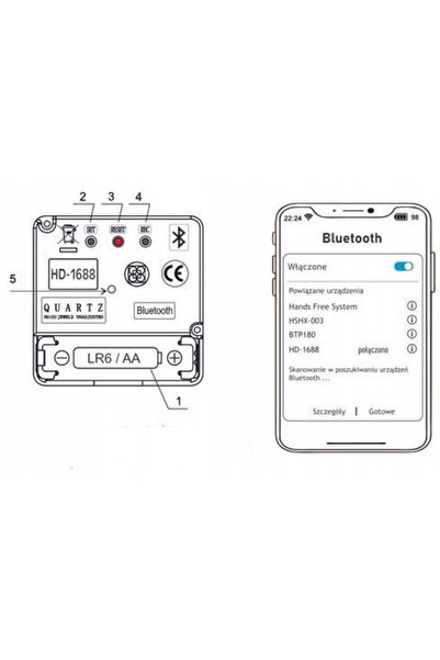 NO BRAND Ceas de perete rotund, transparent, cu afișaj clar, controlat prin B...