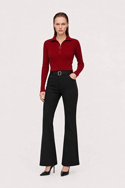 HAKKE Zippered polo neck sweater
