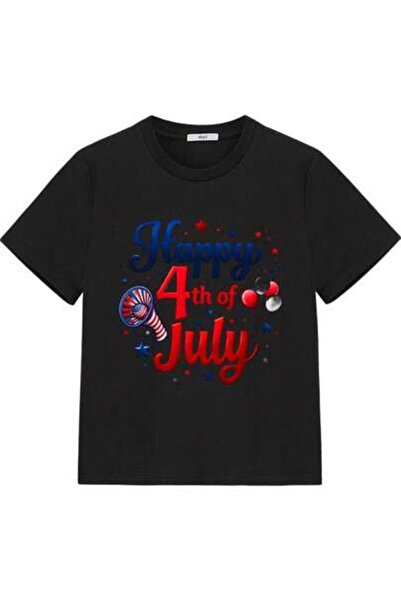 26LIK July 4th Independence Day Happy T-Shirt Fireworks Star-Spangled Banner ...