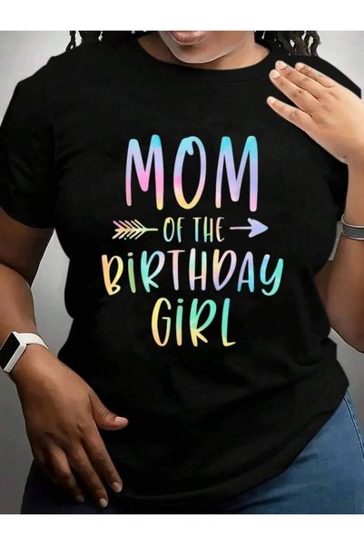 29CUN Mom Of The Birthday Girl Tie Dye Colorful Bday Cruise Vacation Trip Bla...