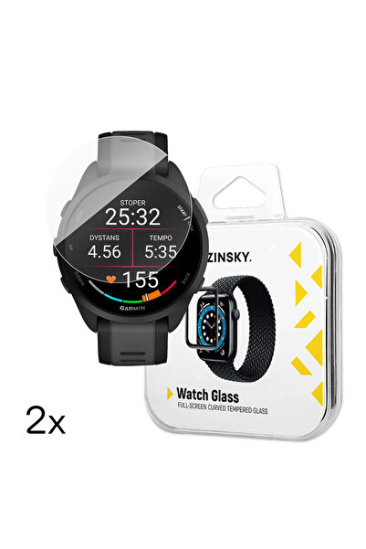 WOZINSKY Sticlă securizată cu adeziv integral pentru Garmin Forerunner 165, s...