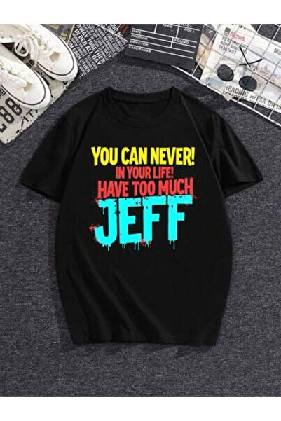 2BIR Men's 'You Can Never Have Too Many Jeffs' Graphic T-Shirt - Casual Black...