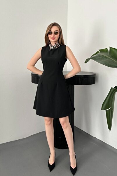 Generic Brand Black Sleeveless Short Dress