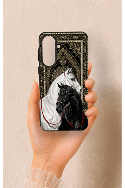 Vip Case Samsung A37 Uyumlu Asil Sevgili Atlar Desenli Silikon Kılıf