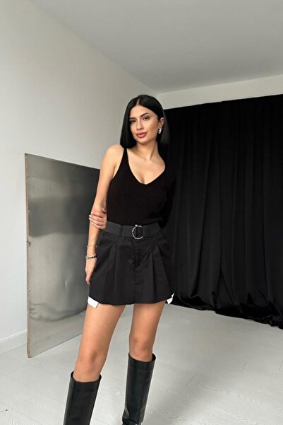 ELBEE Black Single Sleeve Sling Knitwear Blouse