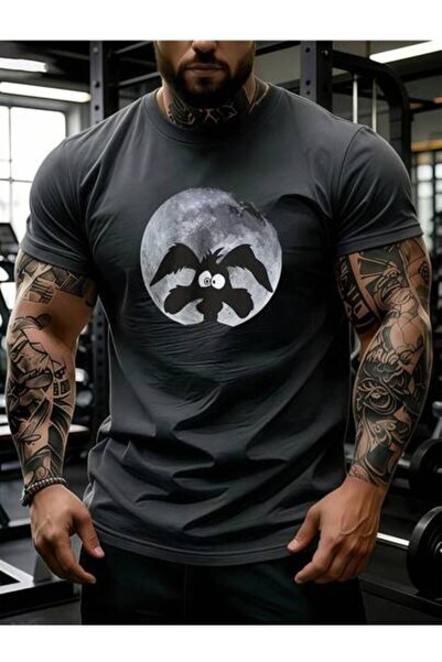 kai22 Men's Howling At Full Moon T-Shirt - Casual & Athletic Round Neck Tee W...