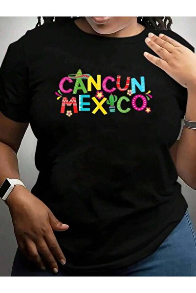 21JNRY Cancun Mexico T-Shirt Black Graphic T Shirts Tee