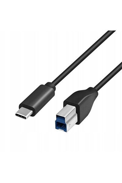 LogiLink Καλώδιο εκτυπωτή USB-B 3.0 σε USB-C 3.2 Gen 1, 2 μ., Μαύρο