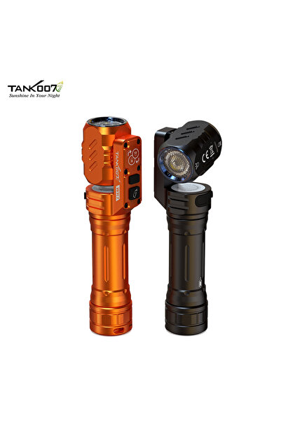 Choice black Dual-beam rotating head flashlight with magnetic tail maintenanc...
