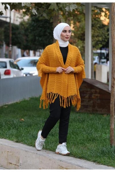 newmisal Women's Hair-Braided Tasseled Poncho