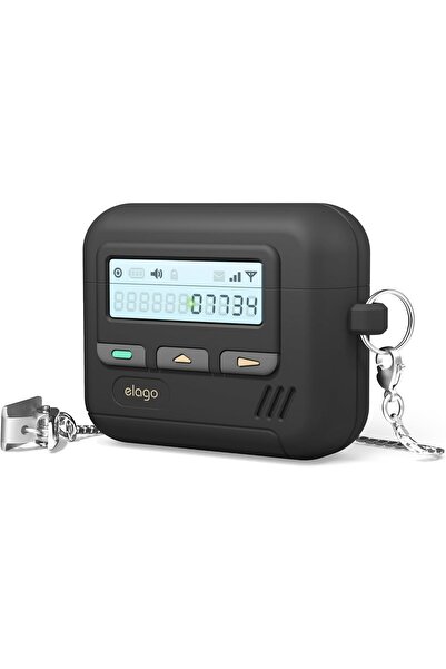 Elago Θήκη Apple AirPods 4th Gen - Pager Hang Case Σιλικόνης & Μεταλλικό Λουρ...