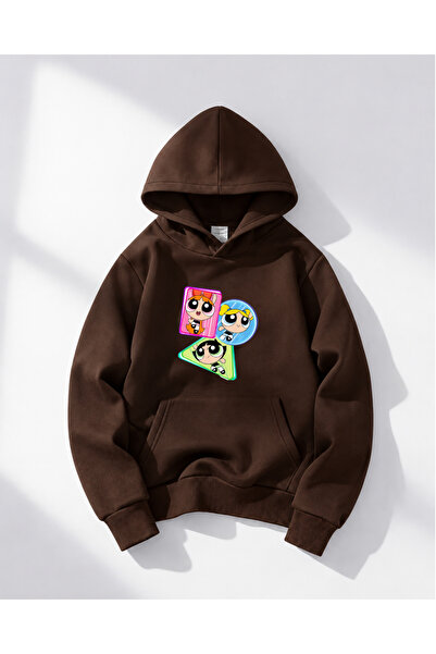 haha Oversize Hooded Powerpuff Girls Sweatshirt for Girls