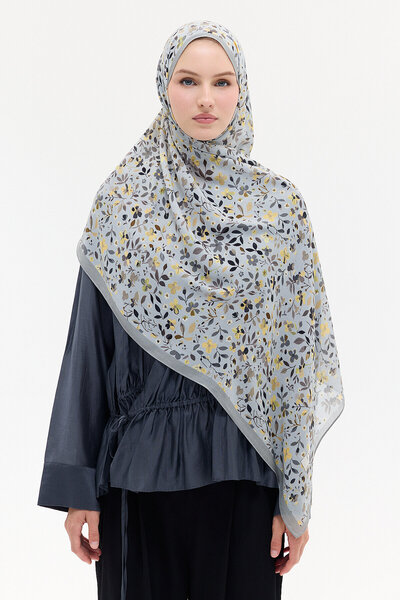 cs camellia scarf Σάλι Σόρα Ράμι - Γκρι
