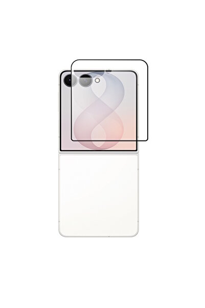 m.tk moveteck Samsung Galaxy Z Flip 8 Tam Kaplayan 5D Ekran Koruyucu Cam Anti...