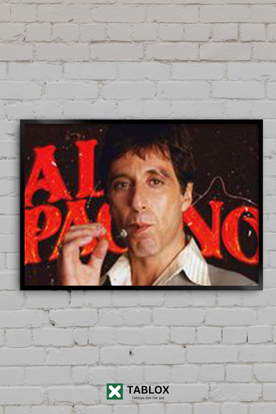 TABLOX Al Pacino Scarface Tony Montana Tipografie de film Tablou decorativ în...