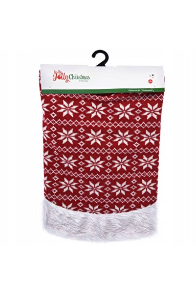 Home Styling Collection Covoraș de brad din poliester Ø 100 cm, roșu, 2 cm