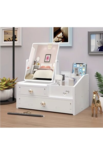 NO BRAND Trusă cosmetică și cutie de bijuterii Sofia, organizator cu oglindă,...
