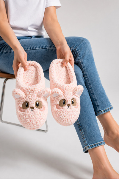 STOCON Soft Bunny Cute Rabbit Women's Winter House Slippers Non-Slip Sole Dow...