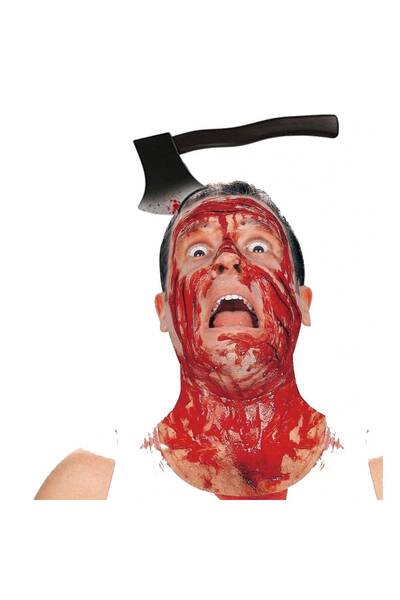 pınaxar Coroana de glumă cu topor sângeros de Halloween, atașată la cap
