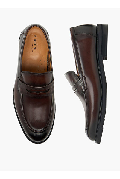 Duchini Men Leather Penny Loafers