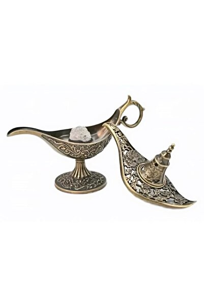 Generic Brand Vintage Bronze Aladdin Lamp Incense Burner Set, Decorative Arab...