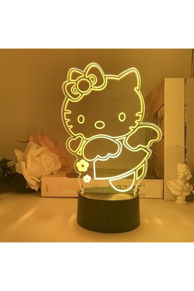 Generic Brand Hello Kitty Acrylic LED Light Cartoon Children 7 Colors Night L...