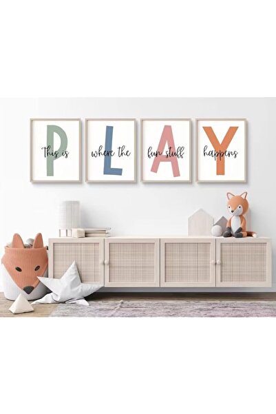 Generic Brand Kids Playroom Wall Art Decor - Children's Canvas Prints for Boy...