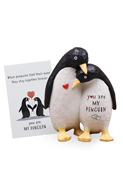 Generic Brand Joyzzz Couple Penguin Figurine, Resin 5 x 4 Inches Statue, Roma...