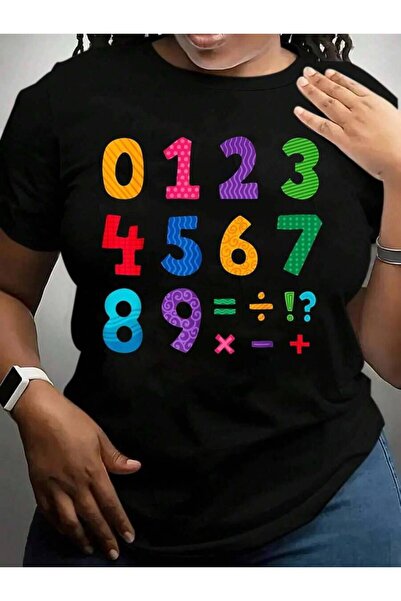 kai22 Funny Numbers For Math Number Day Back To School Black Graphic T Shirts...