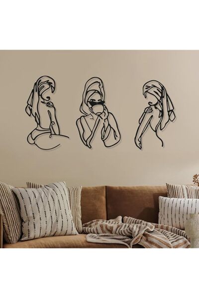 Generic Brand 3 Pcs Metal Wall Art Decor Minimalist Abstract Woman Wall Art m...