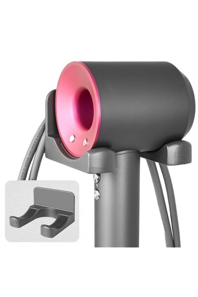 Generic TERRIFI Wall Mount Hair Dryer Holder, Non-Slip Silicone Protection, H...