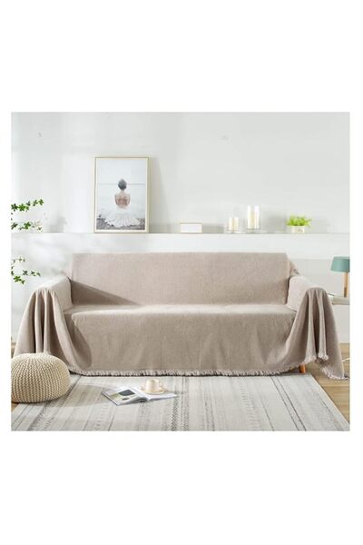 Generic KAISUN Chenille Sofa Cover with Tassels, Large Multi-Functional Towel...