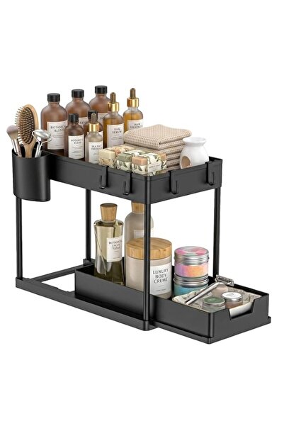 Generic Cuisine Art Under Sink Organizer with Double Pull-Out Drawer — 2-Tier...
