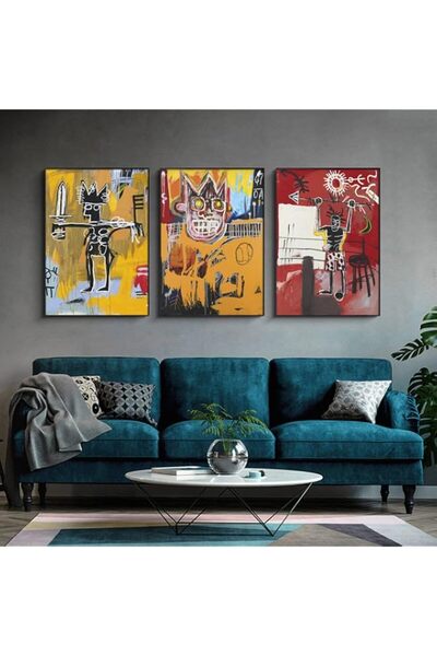Generic BPA Basquiat Graffiti Canvas Wall Art - Abstract Aesthetic Poster Pri...