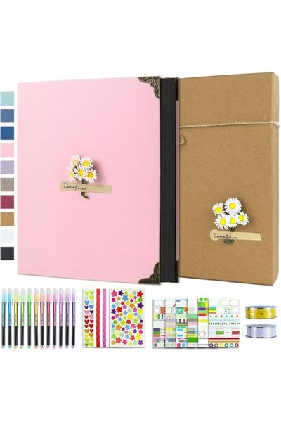 Generic Brand SYOSI DIY Photo Album Scrapbook Kit with Pens, Tapes & Stickers...
