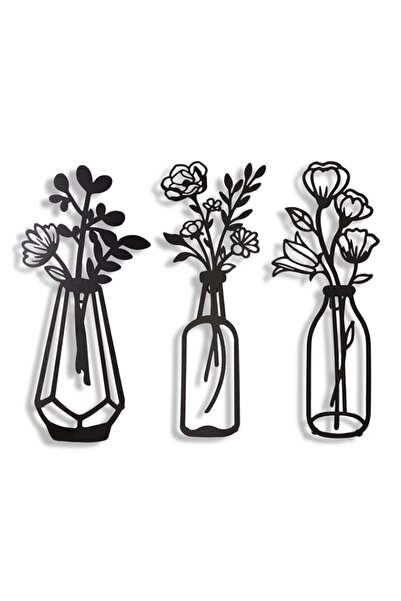 Generic Brand Tazweeq 3 Pcs Metal Flowers Wall Arts - Rustic Farmhouse Decor ...