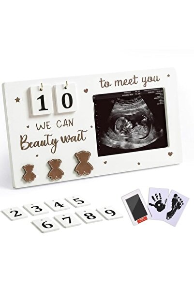 Generic Sonogram Picture Frame with Pregnancy Countdown, 4x3 Ultrasound Photo...