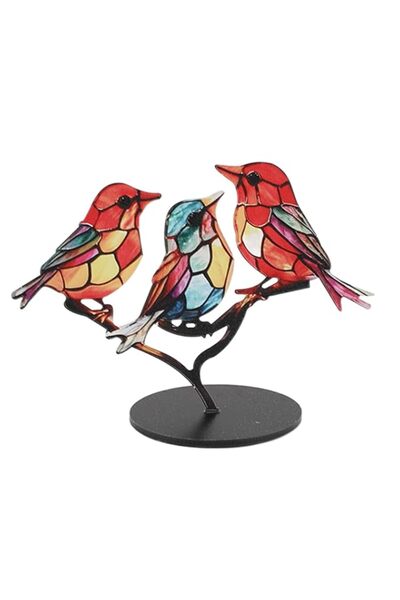 Generic Brand RIZGHWOY Colorful Acrylic Bird Ornaments Vivid Animal Design fo...