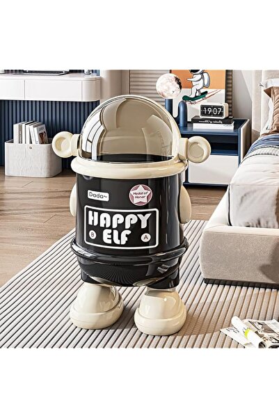 Generic Cartoon Trash Can, Plastic Round Garbage Container with Lid, Removabl...