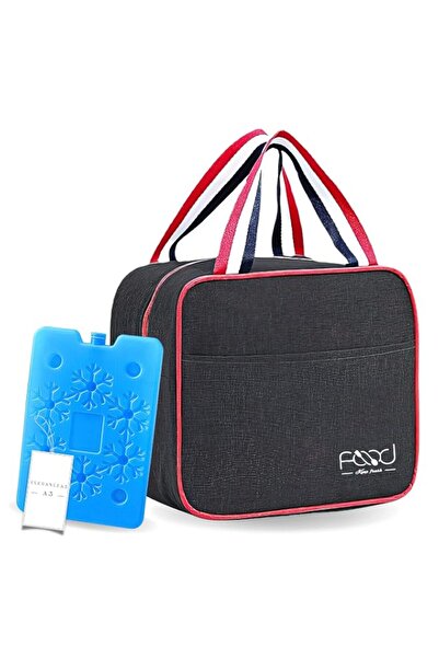 Generic Handbag Lunch Box Bag with Ice Box - Double-Layer Insulated Oxford Cl...