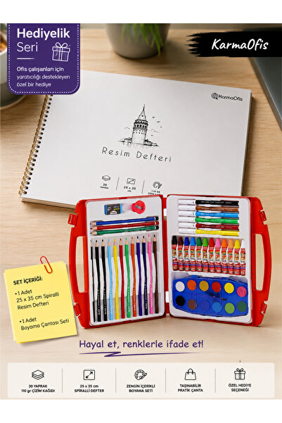 KarmaOfis SEO naslov: Set knjige za crtanje i torbe za bojenje | 25x35 cm 110...