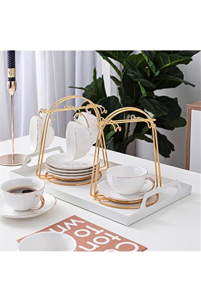 Generic TERRIFI Coffee Mug Holder with 6 Hook Hangers - Gold Coffee Cups Hold...
