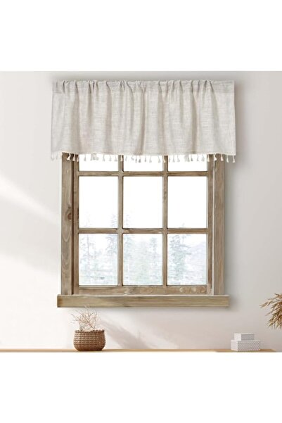 Generic Brand Oindec 2 Pack Boho Tassel Kitchen Valances for Windows Modern F...