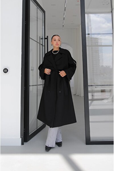 Havoş Black Premio Lined Trench Coat