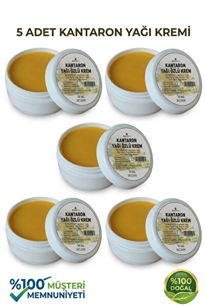 Herşeyi Kolay Kantaron Yağı Kremi 5 Adet Kantoron Sarı Kantaron Kremi 5x50mL