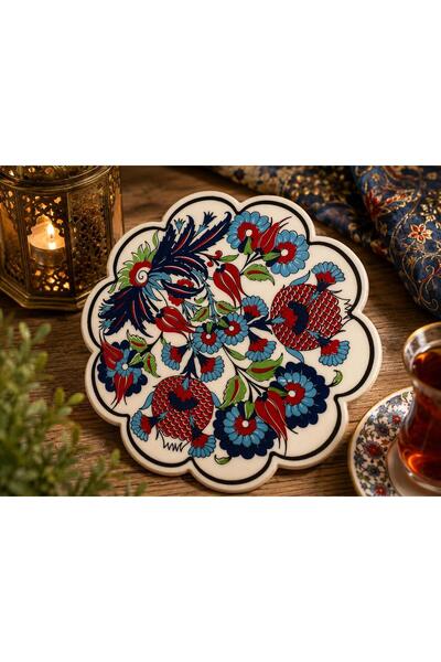 GRANDSTORE Iznik Patterned Ceramic Trivet - 18 cm Pot & Teapot Base